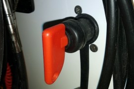 Weight breaker for steering console in boat